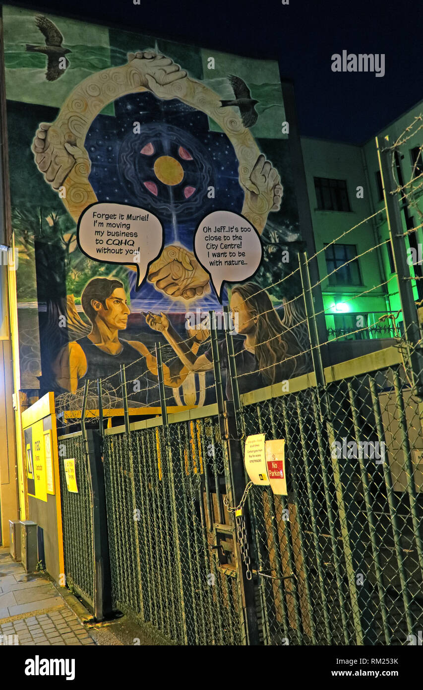 Ring Of Peace, Forget It Muriel artwork, Waring Street, Belfast, Ulster, Northern Ireland, UK, BT1 2LA Stock Photo