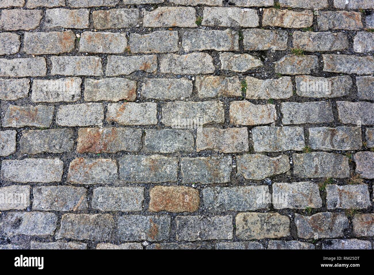 Gray brick road background texture Stock Photo Alamy