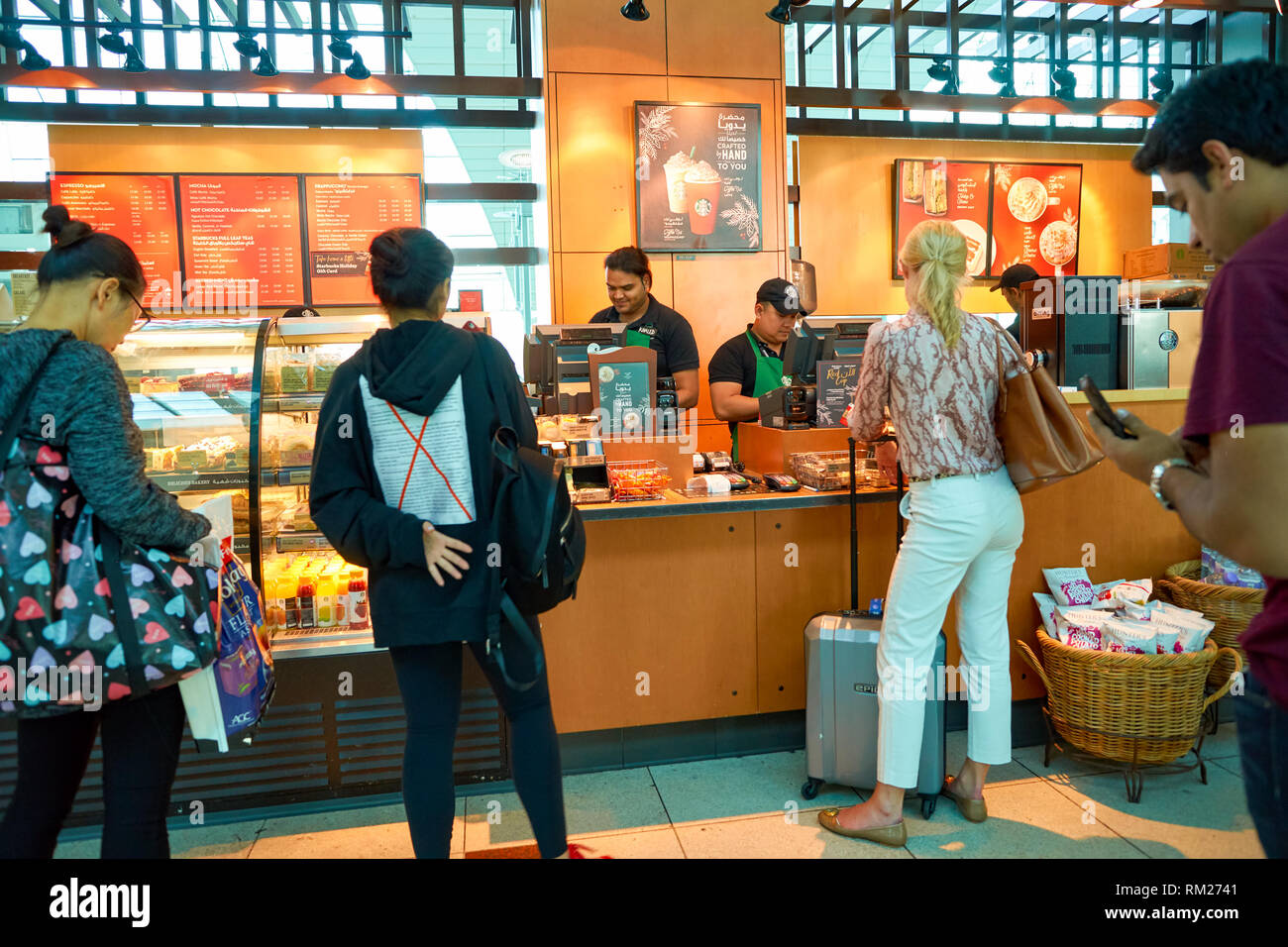 DUBAI CIRCA NOVEMBER, 2016 a Starbucks cafe in Dubai International