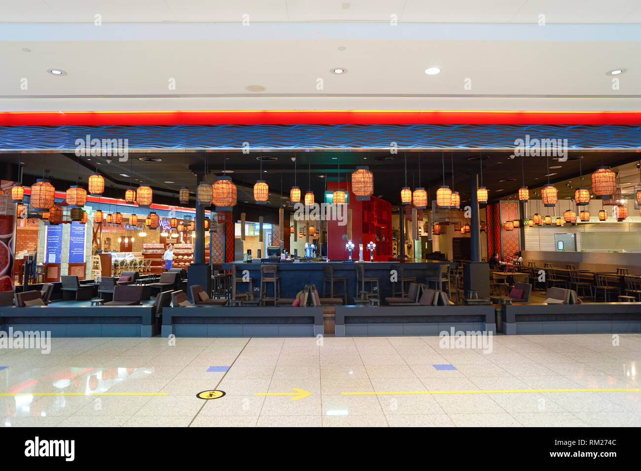 DUBAI, UAE CIRCA NOVEMBER, 2016 inside Dubai Airport. There are a