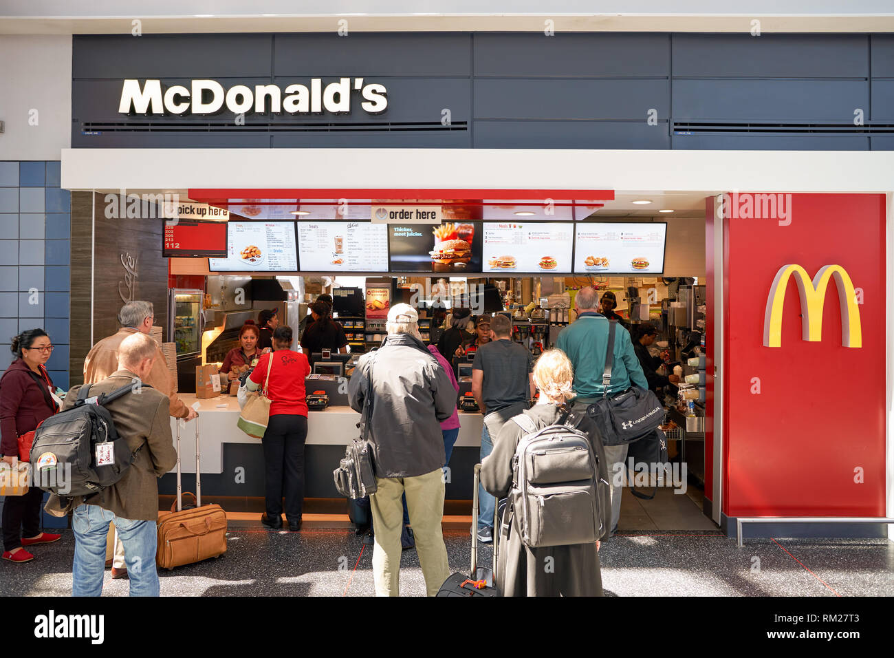 CHICAGO, IL APRIL 05, 2016 McDonald's at Chicago O'Hare