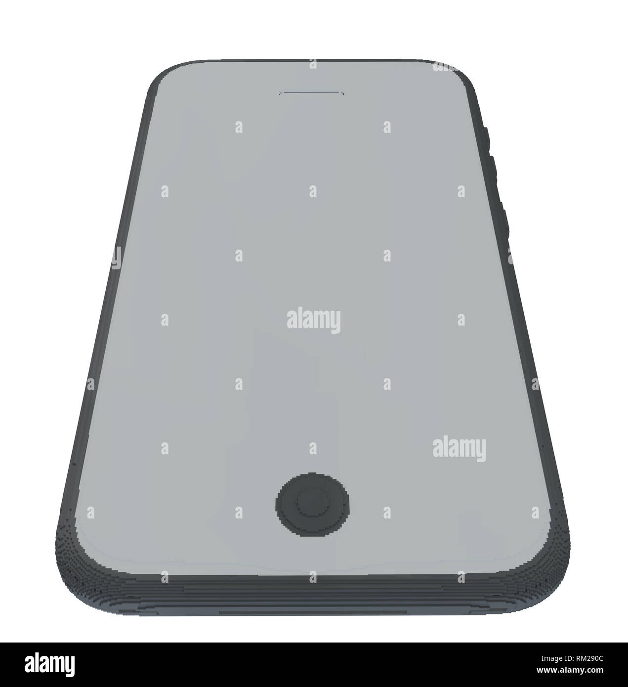 3d printed smartphone isolated on white background Stock Photo - Alamy