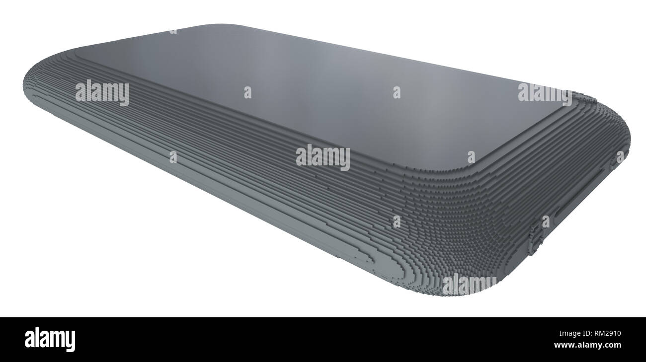3d printed smartphone isolated on white background Stock Photo - Alamy