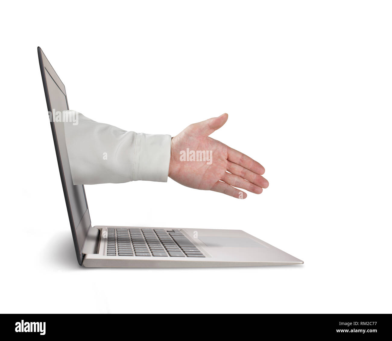 Man Playing Cyberchess Hand Reaching Into Computer To Make Move High-Res  Stock Photo - Getty Images