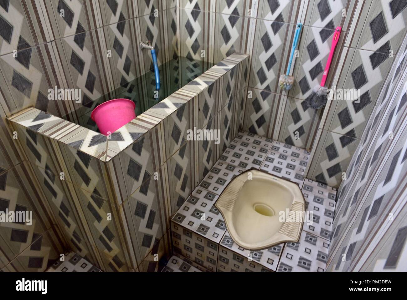 toilets, Sondakan district, Solo (Surakarta), Java island, Indonesia