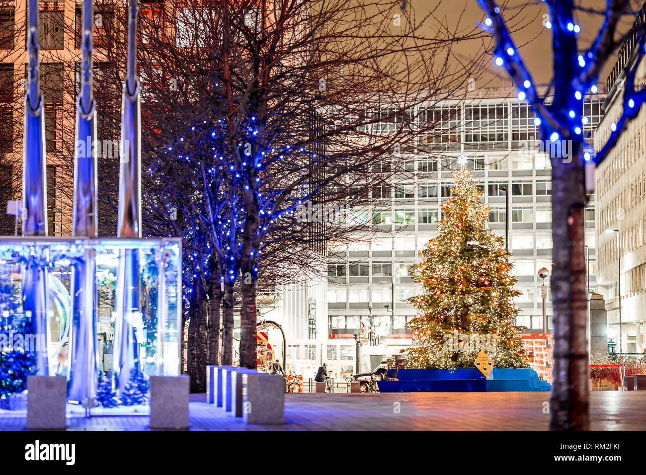 Christmas tree in Southwark, London, UK Stock Photo Alamy