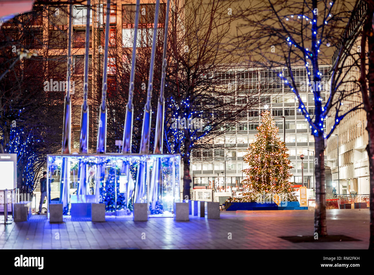 Christmas tree in Southwark, London, UK Stock Photo Alamy