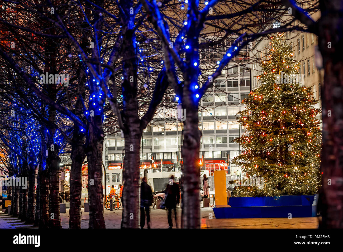 Christmas tree in Southwark, London, UK Stock Photo Alamy