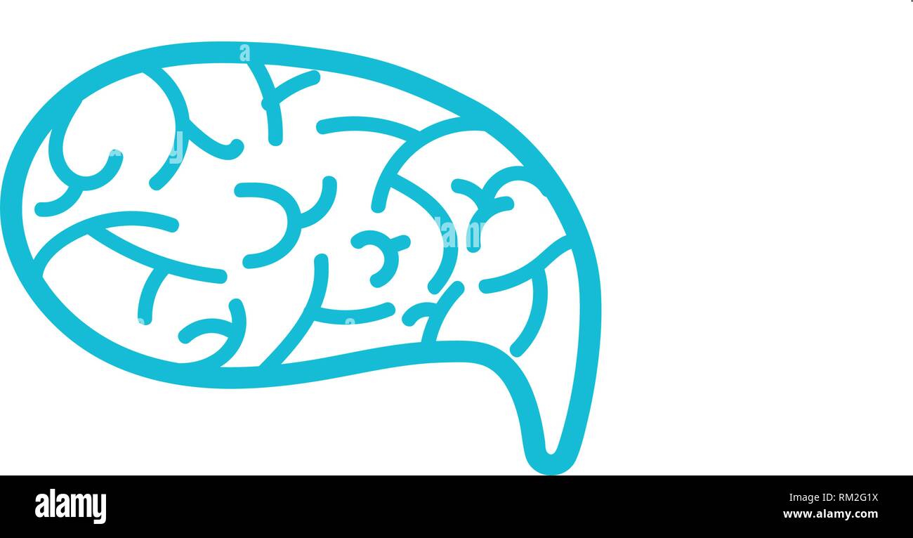 brain vector logo template icon element isolated - vector Stock Vector