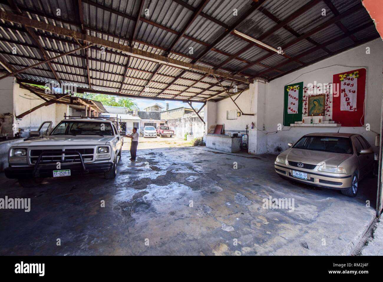 Car center in the historic center, Merida, Riviera Maya, Yucatan