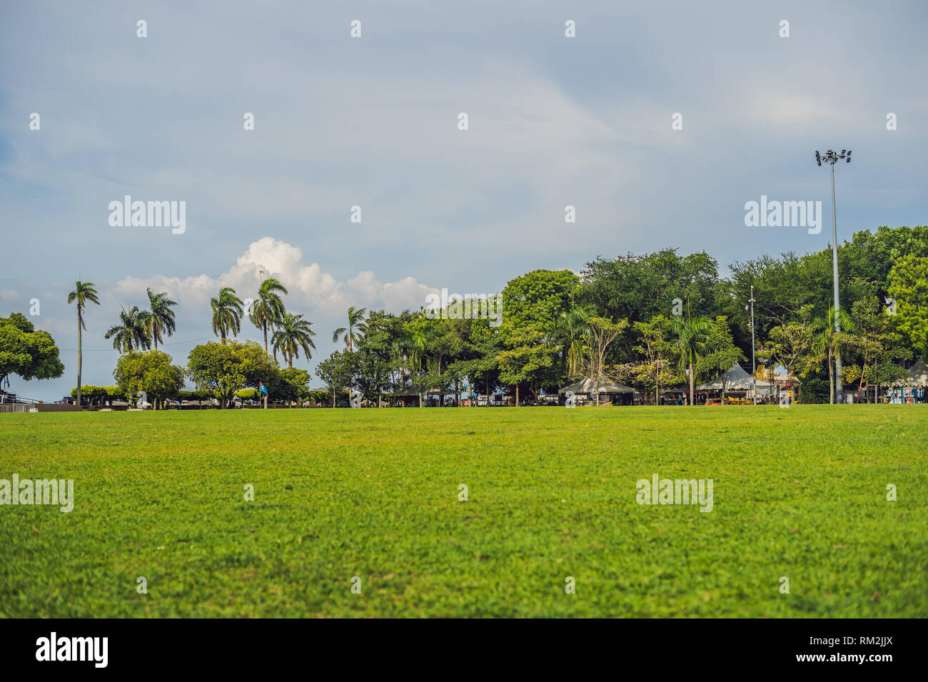 Padang Kota Lama or simply called The Padang, is the parade ground and playing field created by the British colonials in the civic district of George Stock Photo