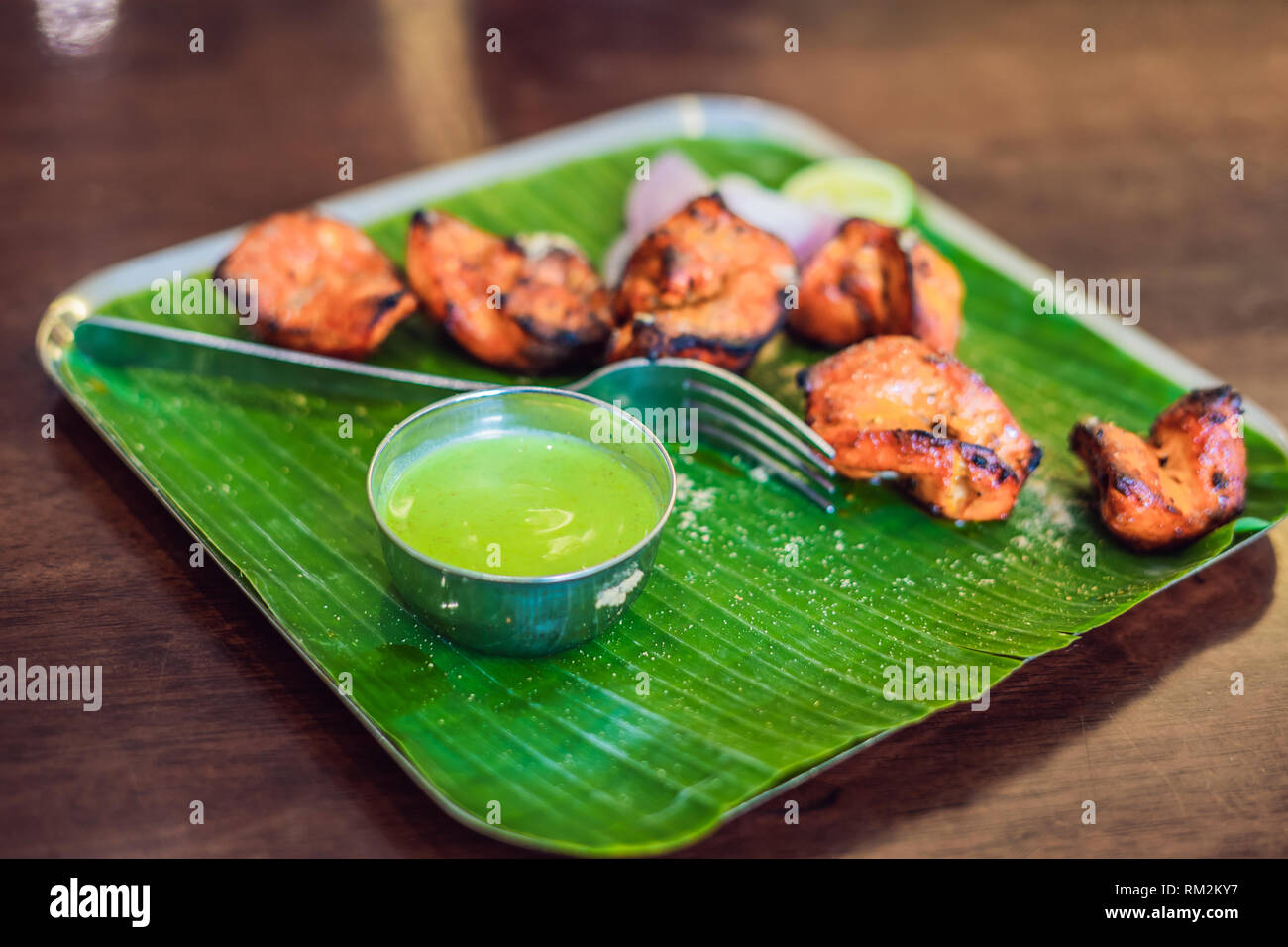 Assorted Indian Food On Dark Wooden Background Dishes And