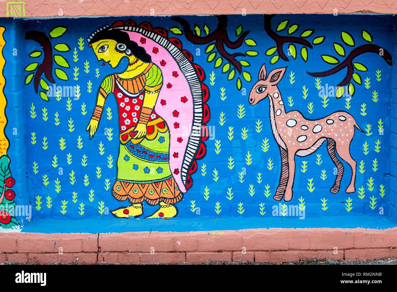 Bangla wall painting. Pahela Boishakh (the first day of the Bangla