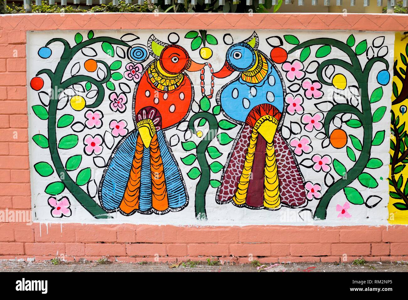 Bangla wall painting. Pahela Boishakh (the first day of the Bangla