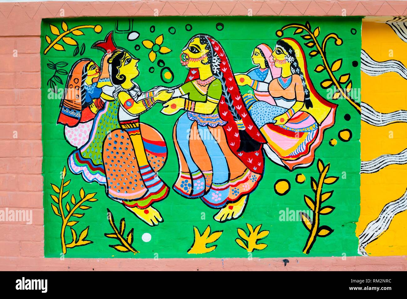 Bangla wall painting. Pahela Boishakh (the first day of the Bangla