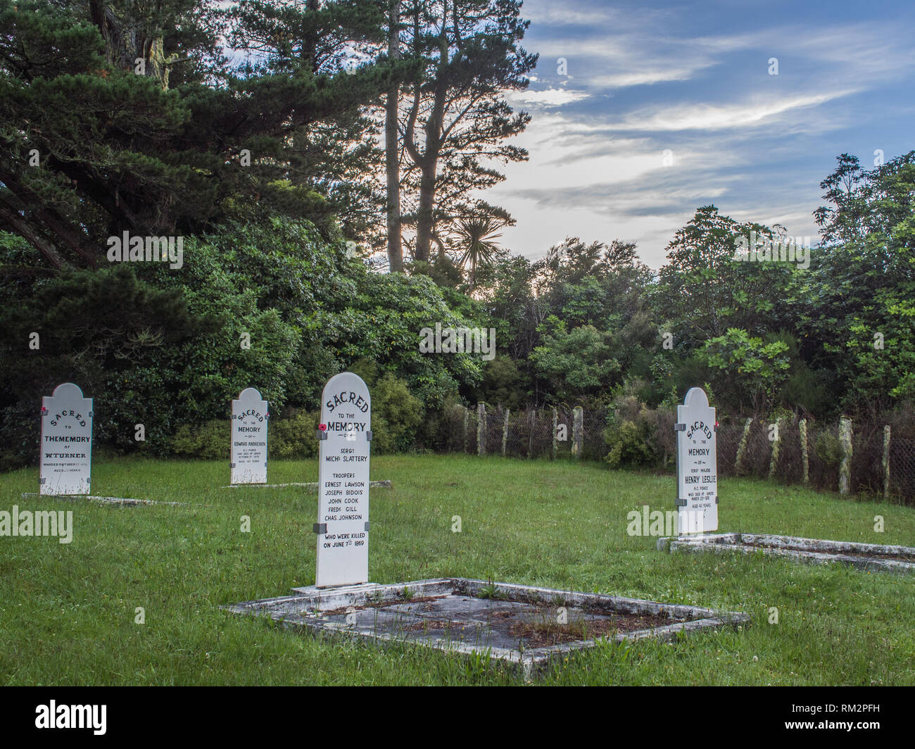 Soldier's Graves, Opepe, Taupo, New Zealand Stock Photo