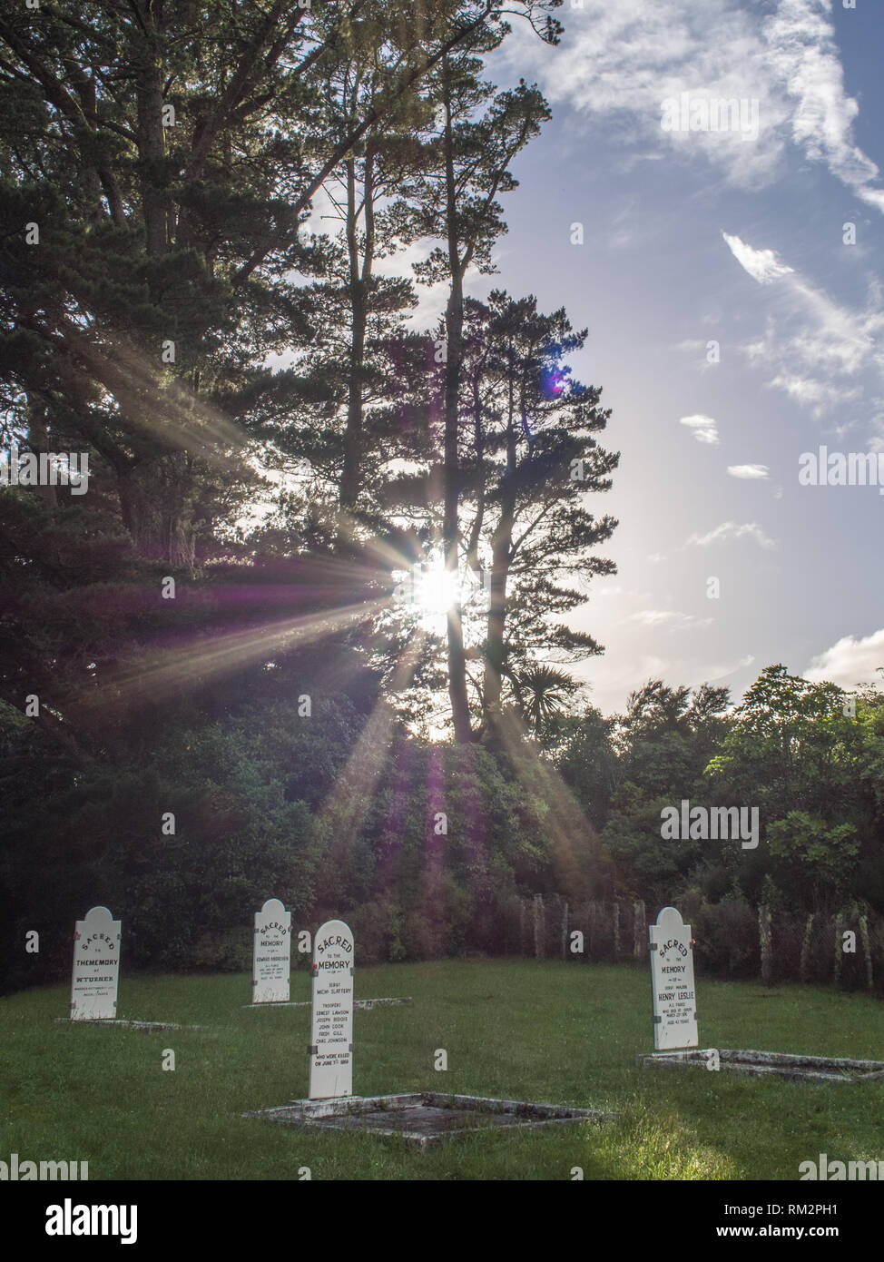 Soldier's Graves, Opepe, Taupo, New Zealand Stock Photo