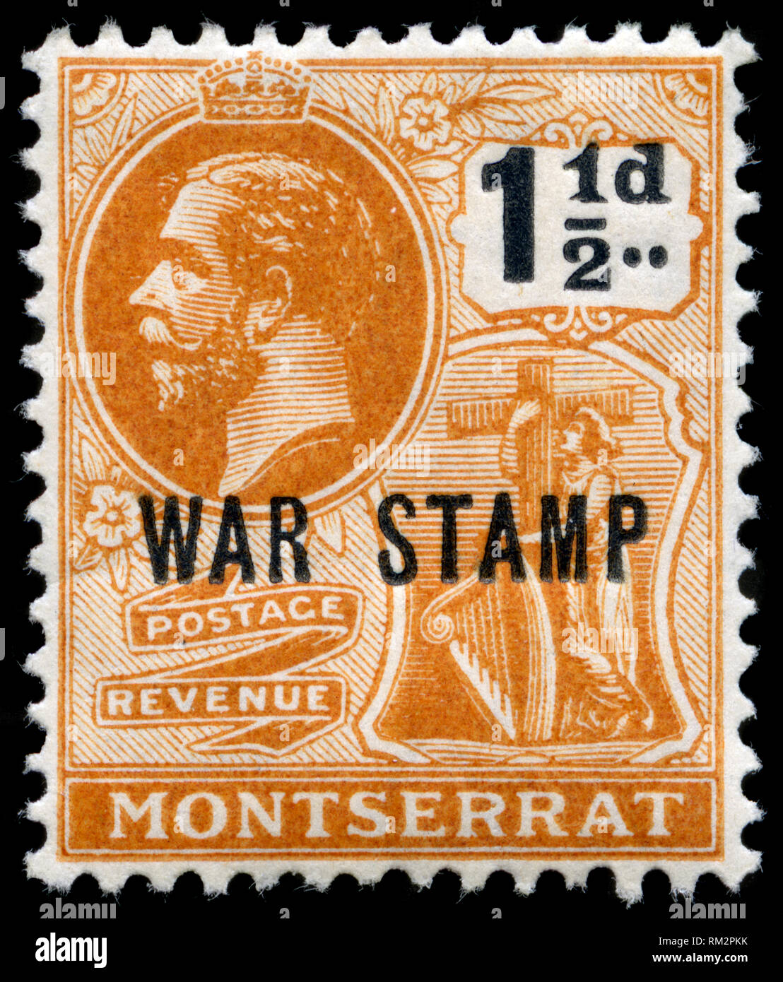 Postage stamp from Montserrat in the Definitives series issued in 1918 Stock Photo