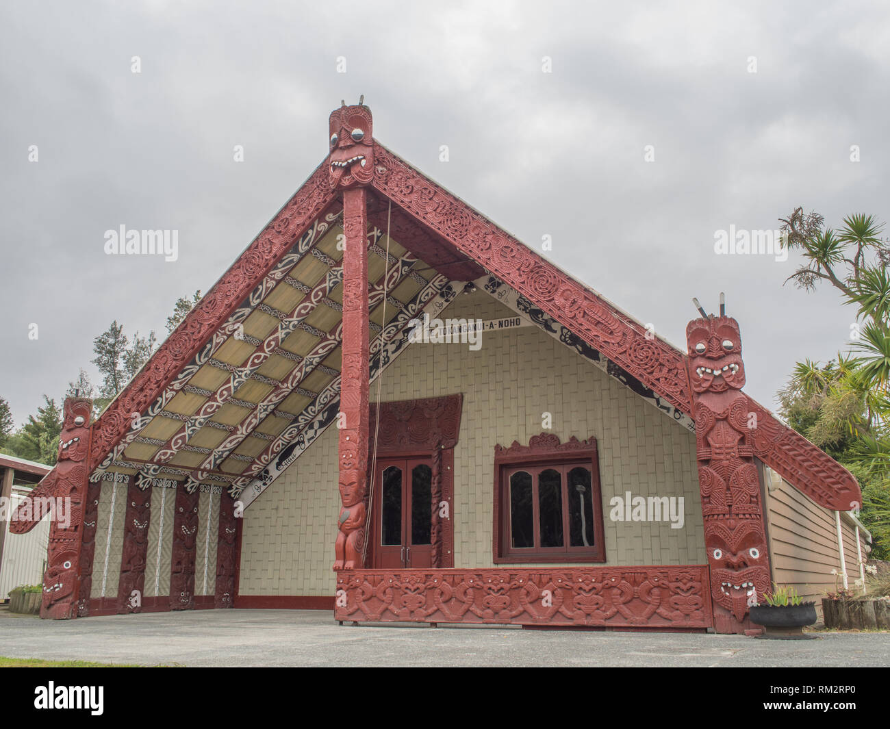 Carved meeting house whare tipuna Te Tokanganui a Noho, at Te