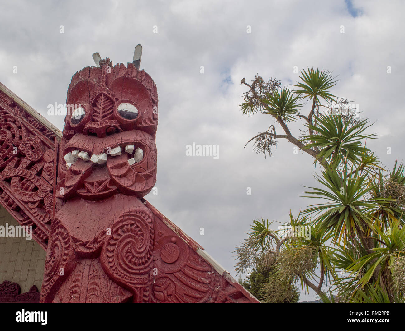 Carved meeting house whare tipuna Te Tokanganui a Noho, at Te