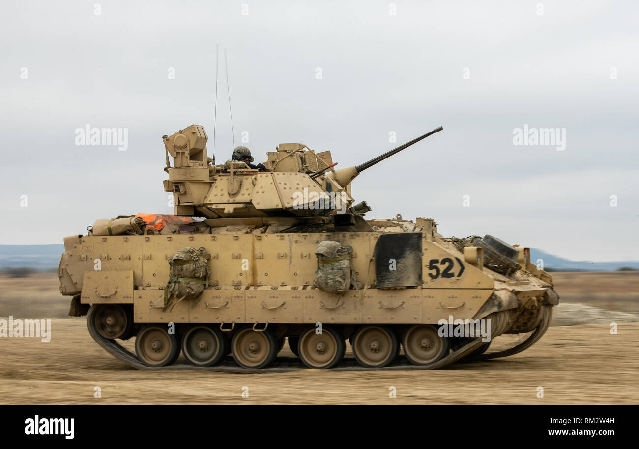 A Bradley Fighting Vehicle from the 2nd Armored Brigade Combat Team
