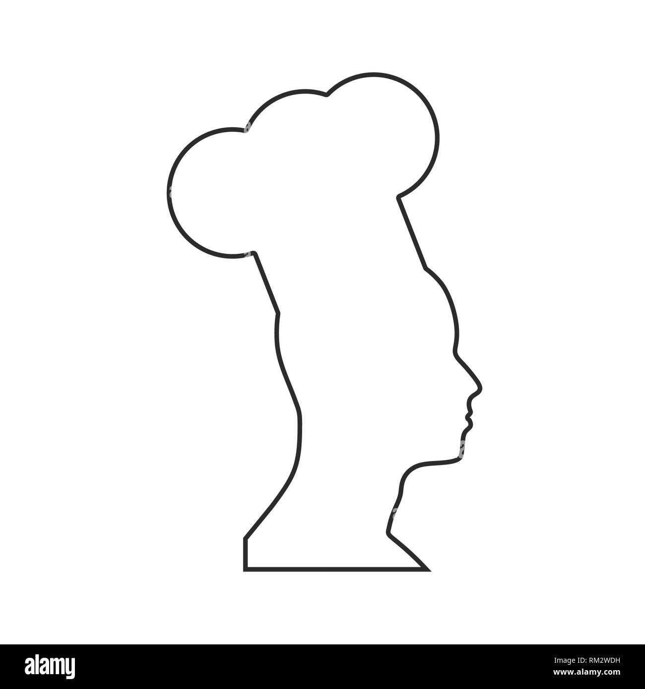 Face chef restaurant symbol Black and White Stock Photos & Images - Alamy