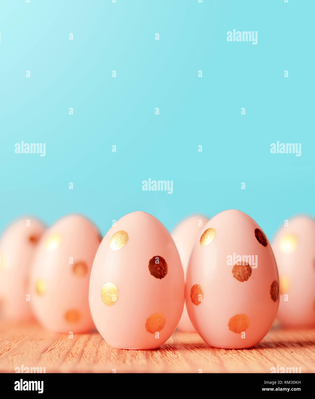 Pink easter eggs. Background with easter eggs Stock Photo