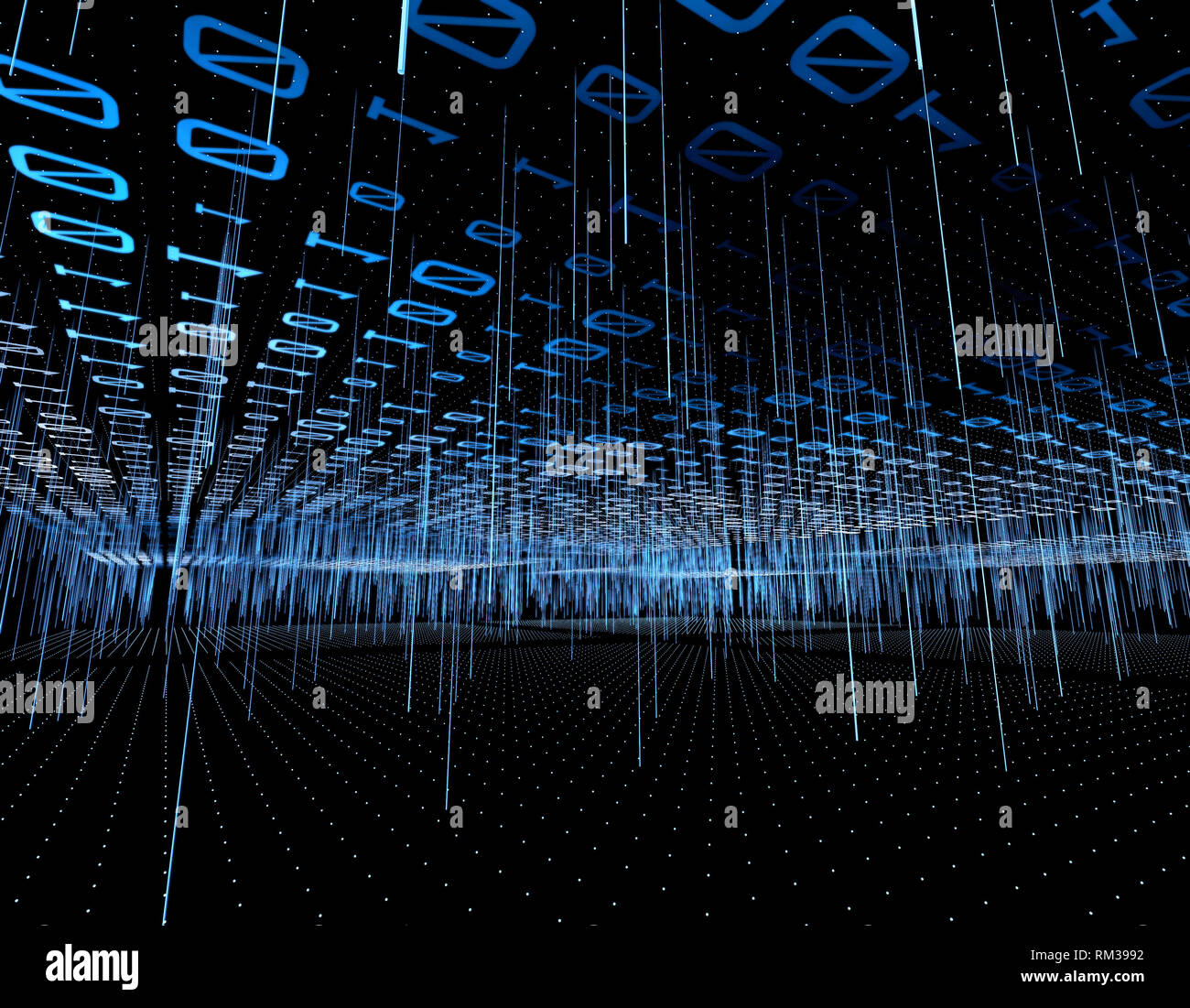 Big Data Technology and Network Communication Stock Photo