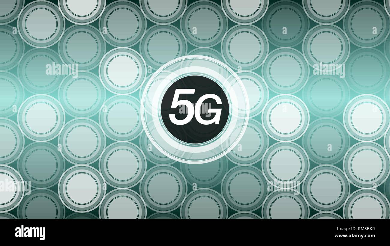 High speed new technology wireless mobile phone 5G network Stock Vector