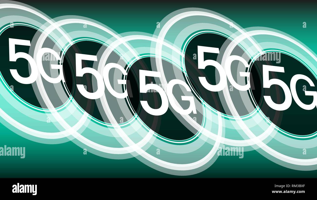 Fast speed internet 5G vector background concept Stock Vector