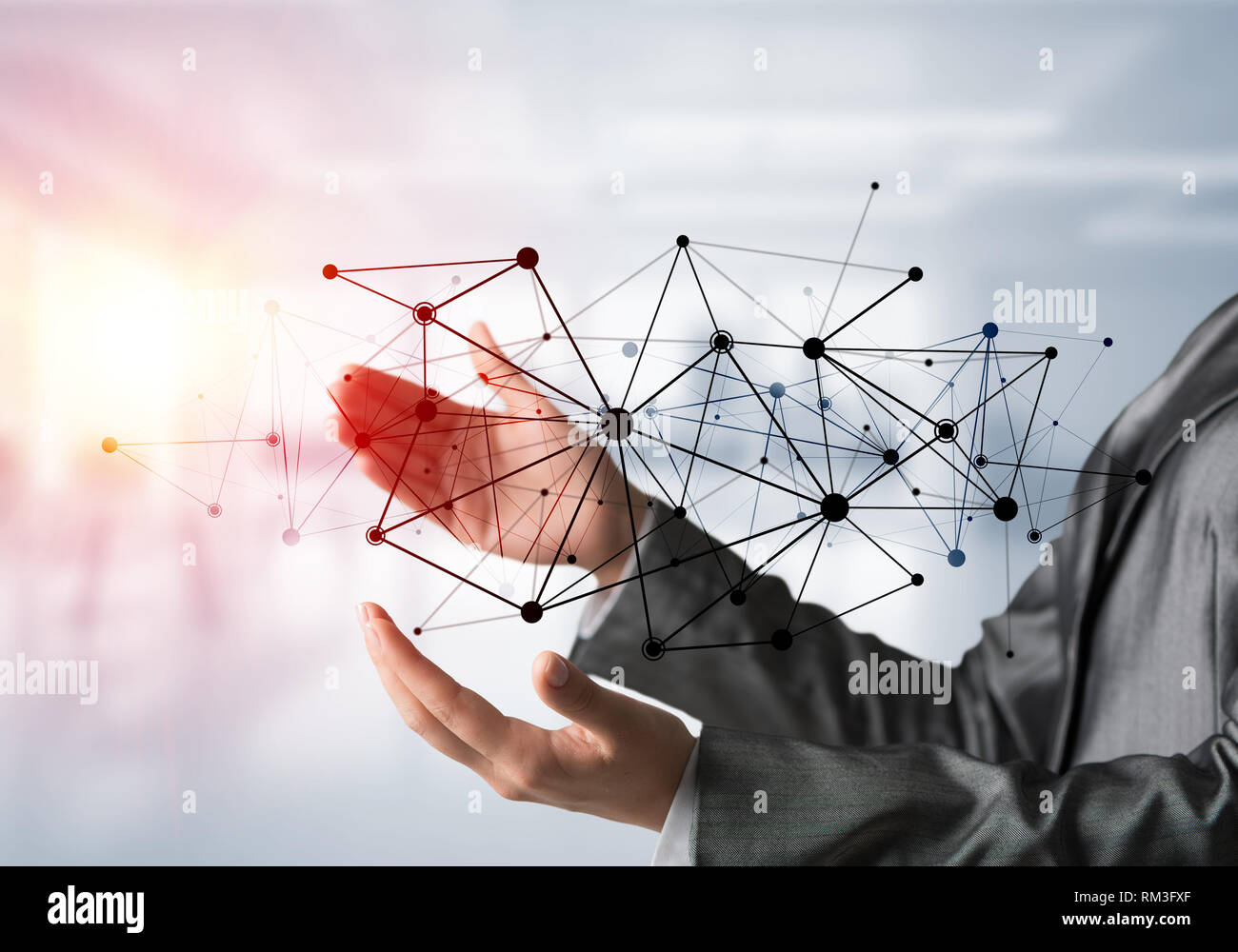 Wireless technologies as means of business communication Stock Photo