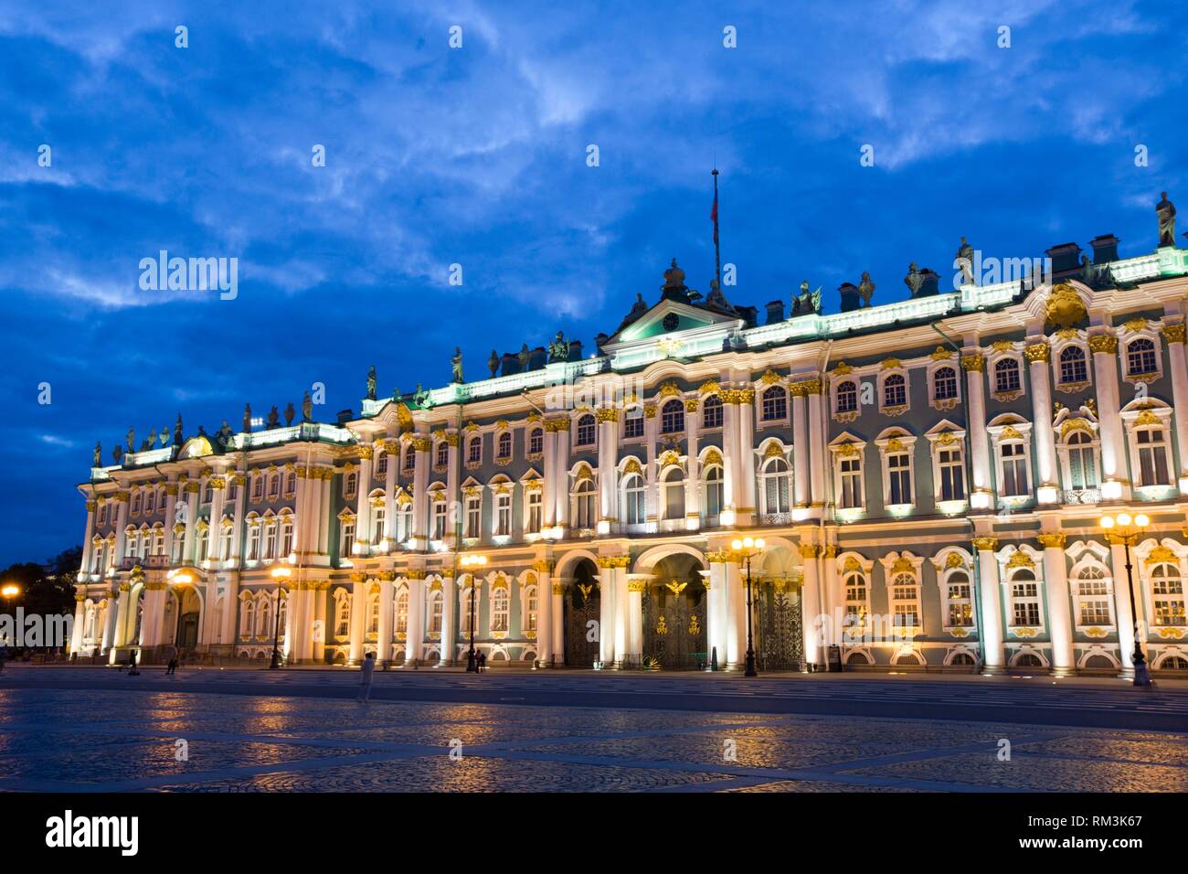 State Hermitage Museum, Evening, St Petersburg, UNESCO World Heritage ...