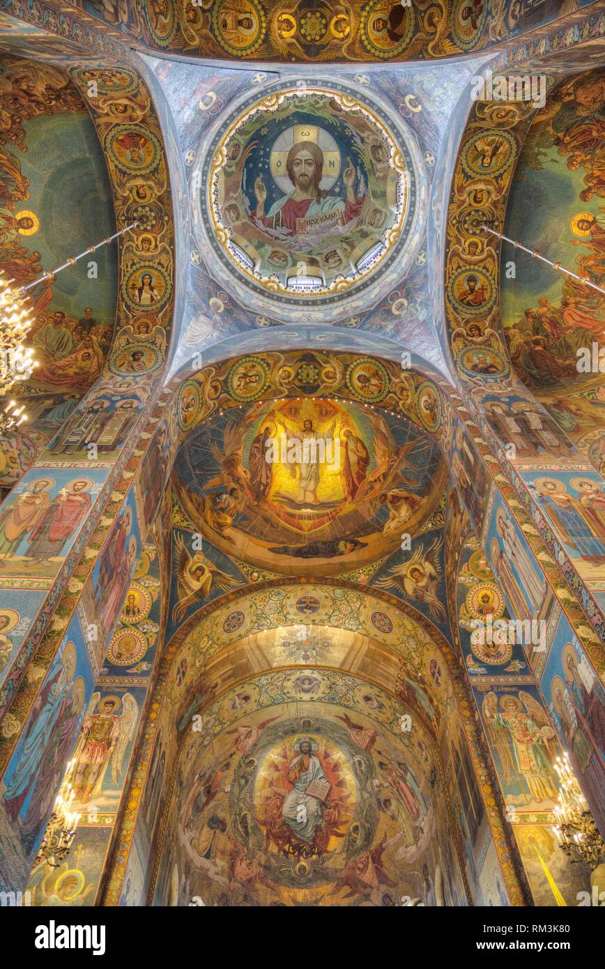 Ceiling And Wall Frescoes Church Of The Savior On Spilled Blood
