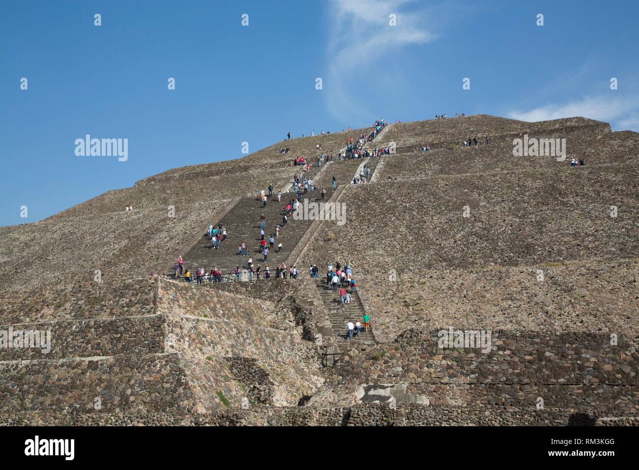 Pyramid of the Sun, Teotihuacan Archaeological Zone, State of Mexico, Mexico Stock Photo
