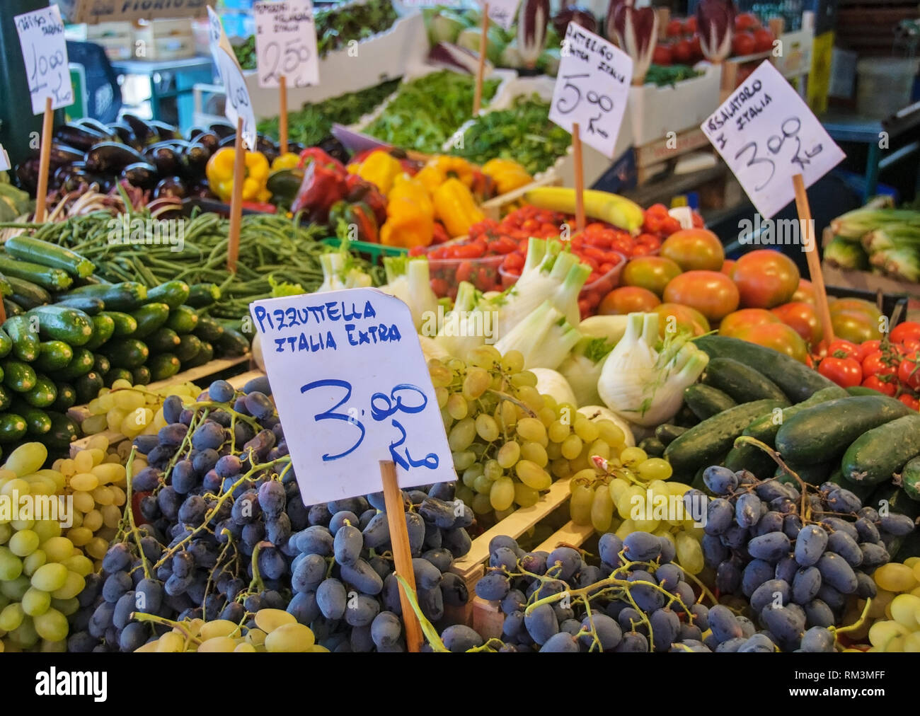 Colourful vegetables in a market, in Venice, Italy Stock Photo Alamy