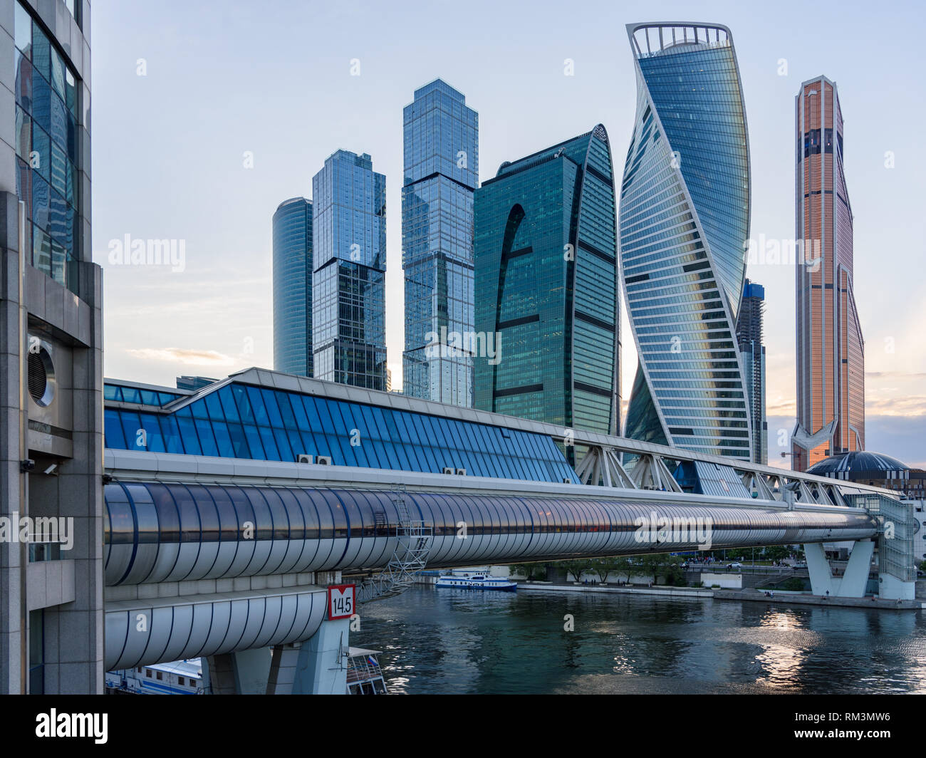 Moscow City, Moscow business district, Russia Stock Photo