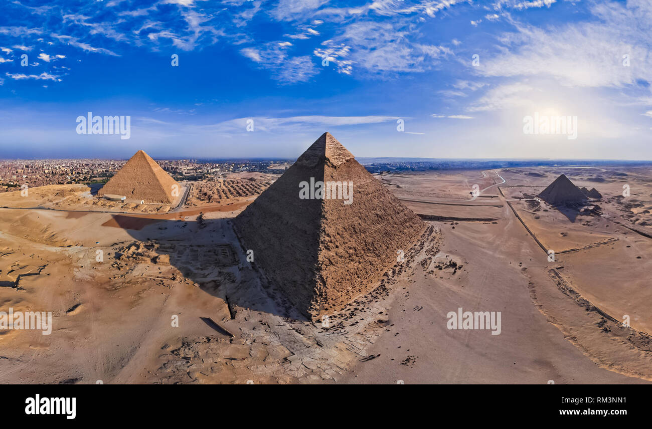 Egyptian pyramid in Giza. Architectural heritage of ancient Egyptian ...