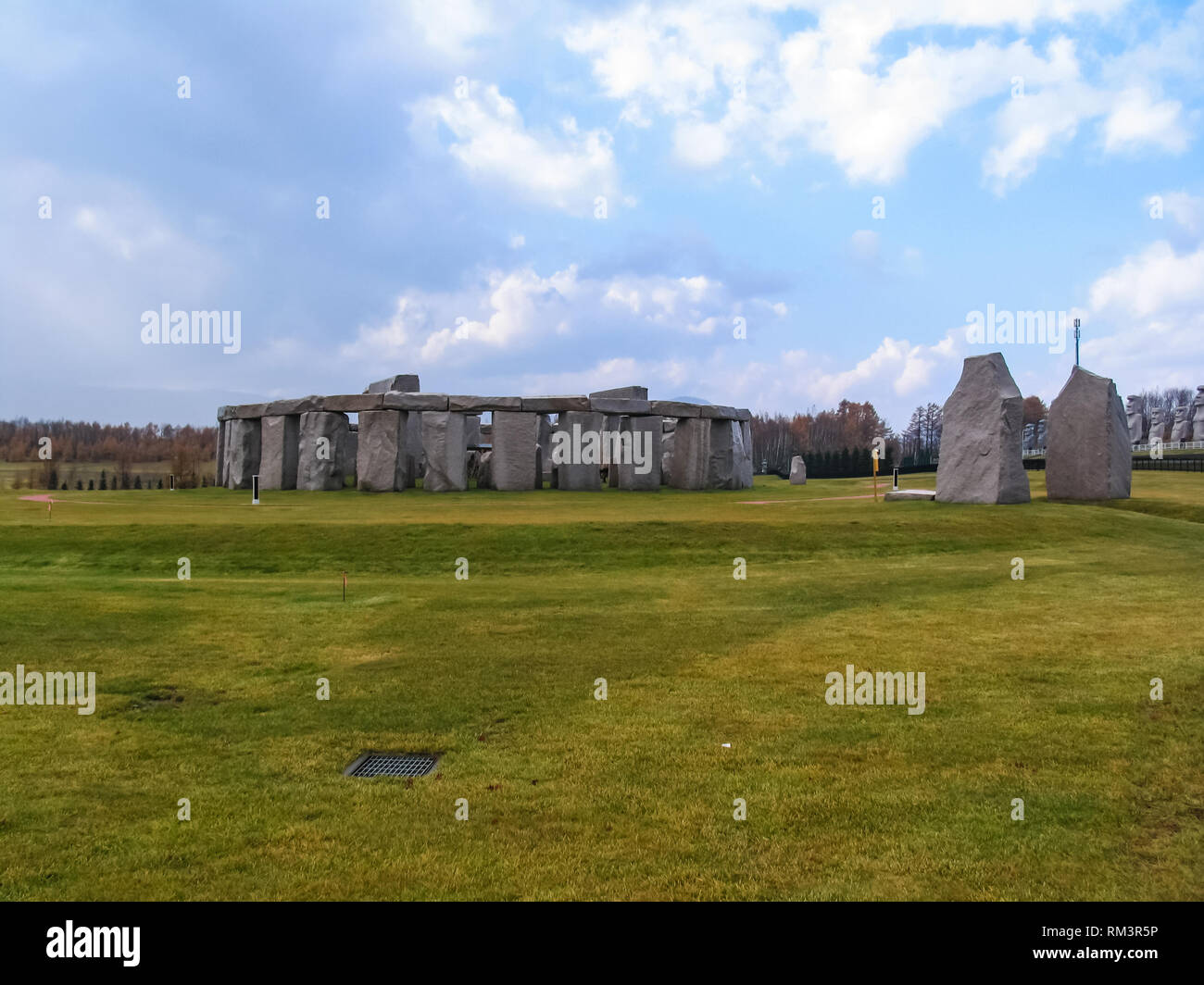 Esashi, Japan February 24, 2014 A park of sculptures of copies of