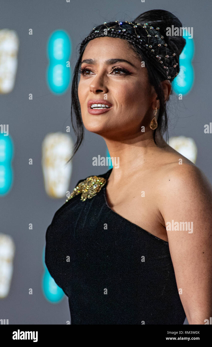 Salma Hayek attends the EE British Academy Film Awards at the Royal