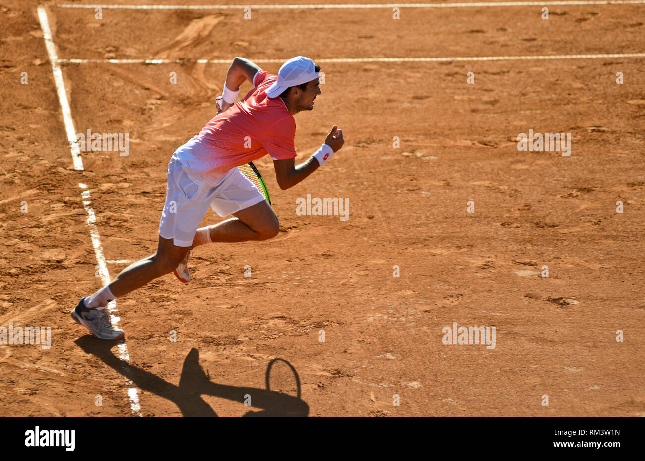 Buenos Aires, Argentina. 12th Feb 2019. Guido Pella (Argentina) defeated Francisco Cerundolo and advances to the second round of the Argentina Open, an ATP 250 tennis tournament Credit: Mariano Garcia/Alamy Live News Stock Photo