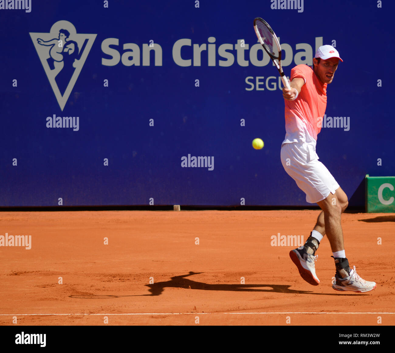 Buenos Aires, Argentina. 12th Feb 2019. Leonardo Mayer (Argentina) defeated Dusan Lajovic (Serbia) and advances to the second round of the Argentina Open, an ATP 250 tennis tournament Credit: Mariano Garcia/Alamy Live News Stock Photo