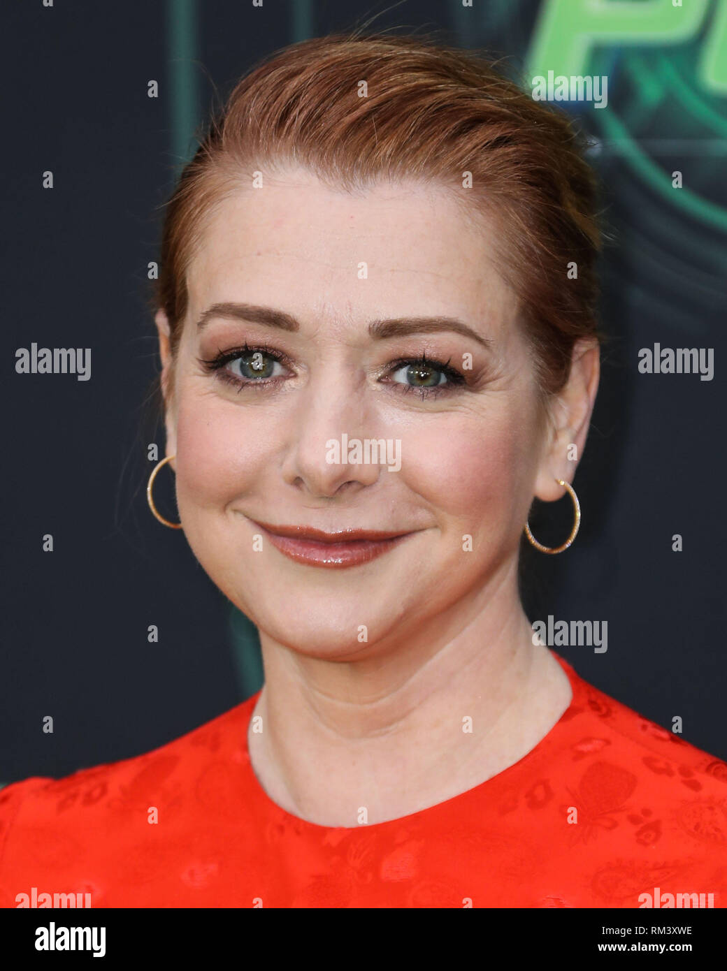 Los Angeles, North Hollywood, United States. 12th Feb, 2019. Los Angeles, NORTH HOLLYWOOD, LOS ANGELES, CA, USA - FEBRUARY 12: Actress Alyson Hannigan arrives at the Los Angeles Premiere Of Disney Channel's 'Kim Possible' held at the Saban Media Center at the Television Academy on February 12, 2019 in North Hollywood, Los Angeles, California, United States. (Photo by Xavier Collin/Image Press Agency) Stock Photo