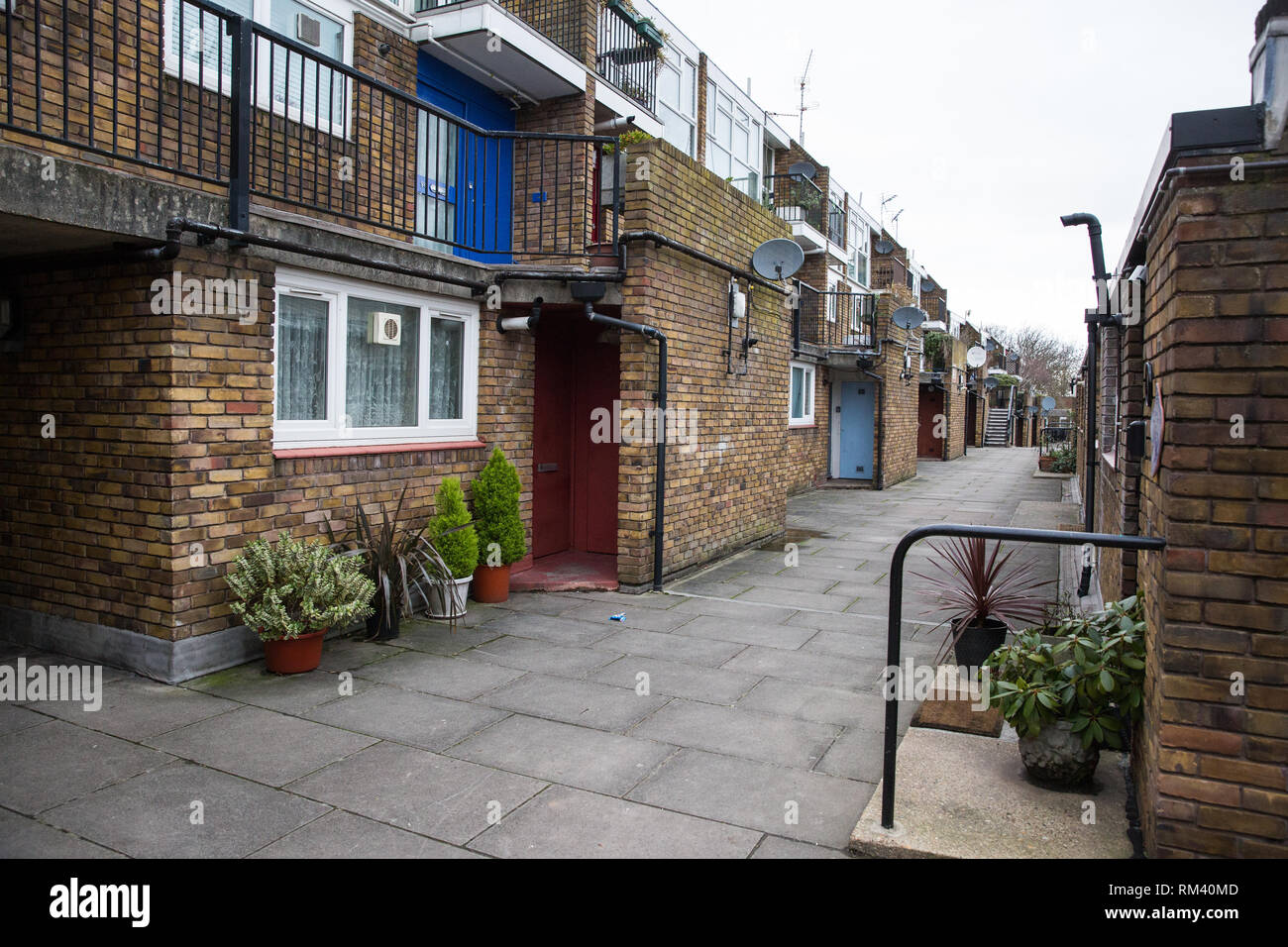 London, UK. 12th February, 2019. The Cressingham Gardens Estate, built