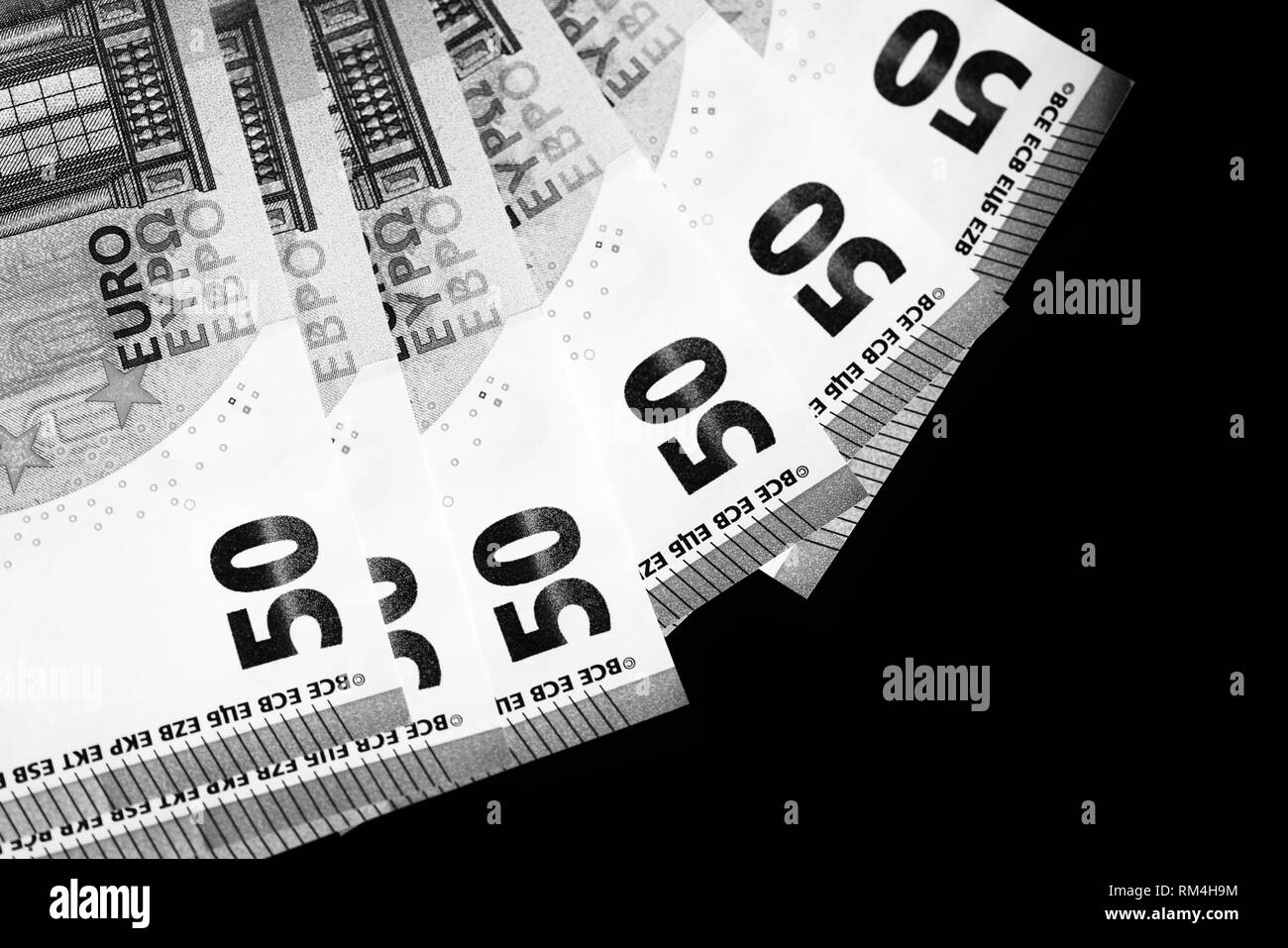 50-euro-bill-black-and-white-stock-photos-images-alamy
