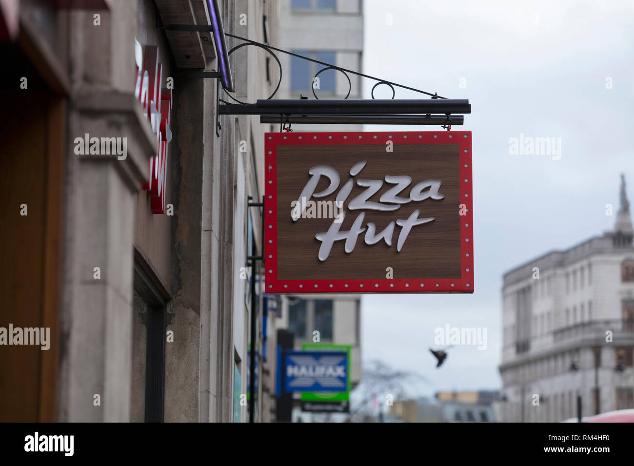 London, Greater London, United Kingdom, 7th February 2018, A sign and