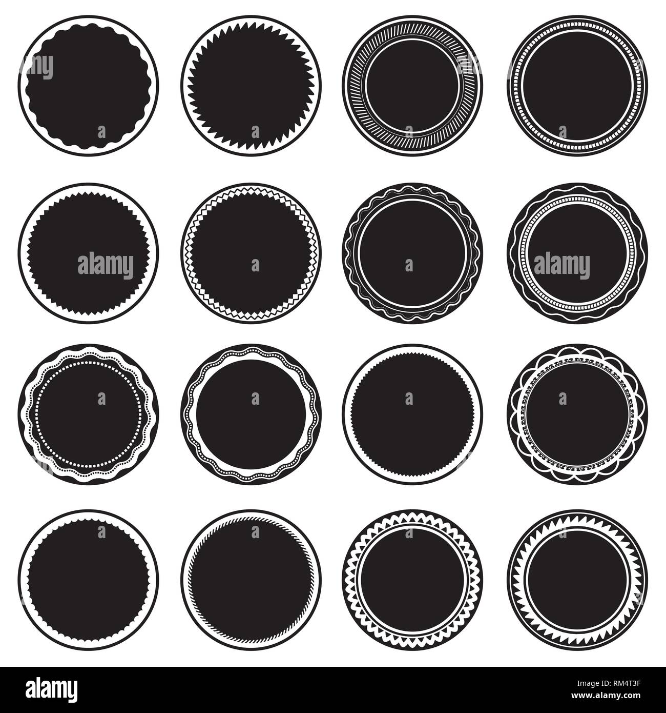 Frame labels isolated set. Ornamental vintage decoration Stock Vector ...