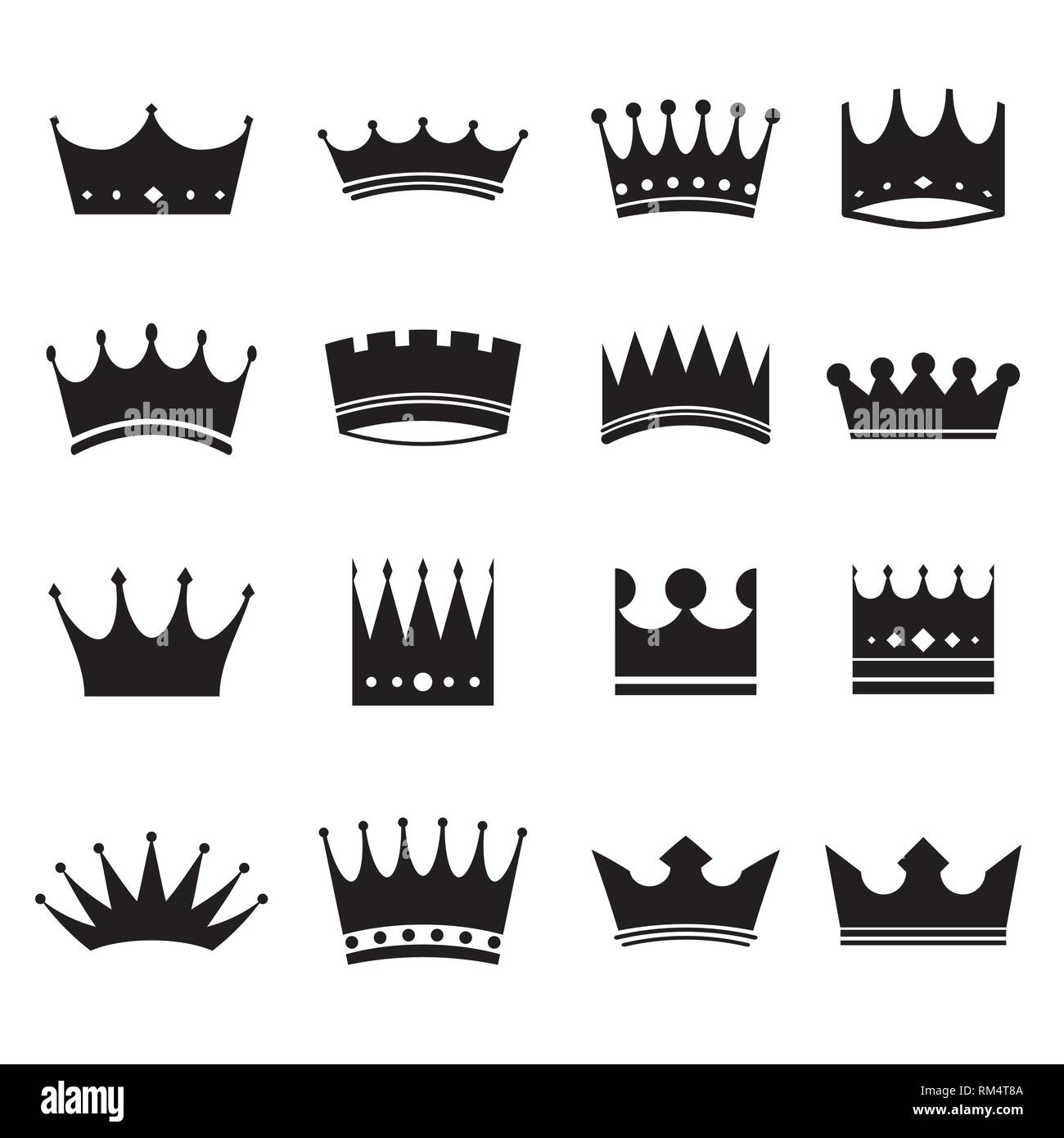 Crowns vector vectors hi-res stock photography and images - Alamy