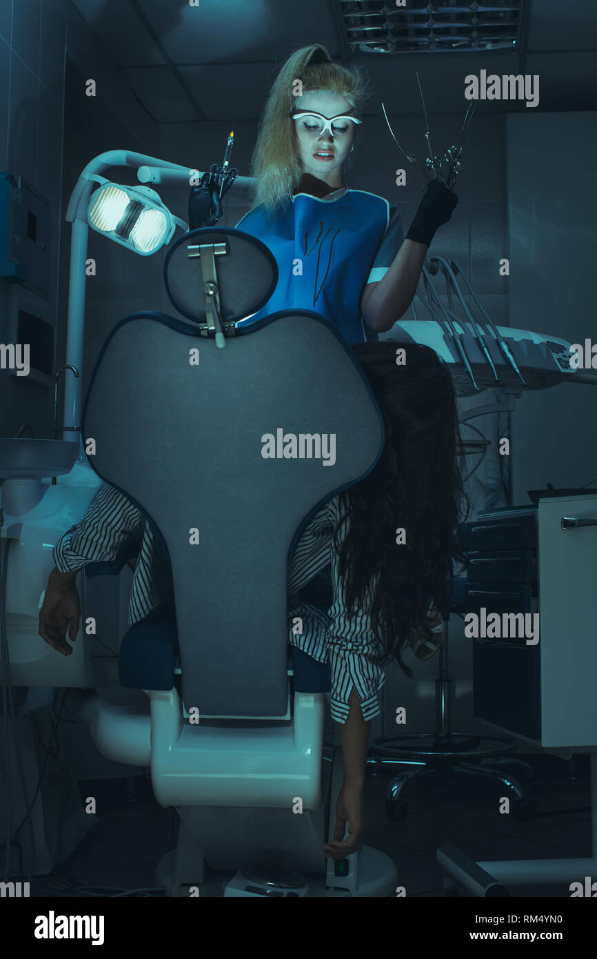 Dentist in scary hires stock photography and images Alamy