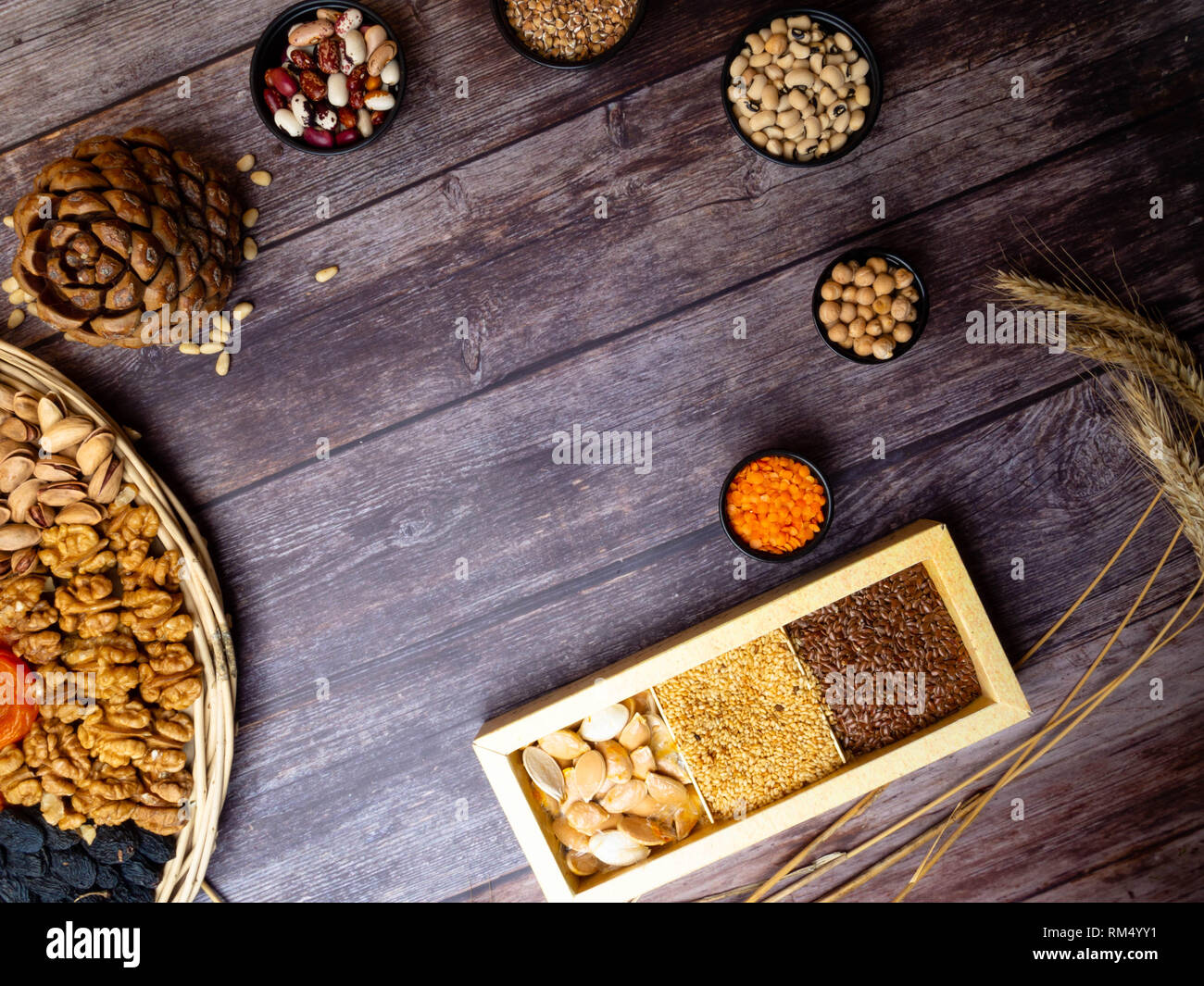 Healthy food. Selection of good carbohydrate sources, high fiber rich