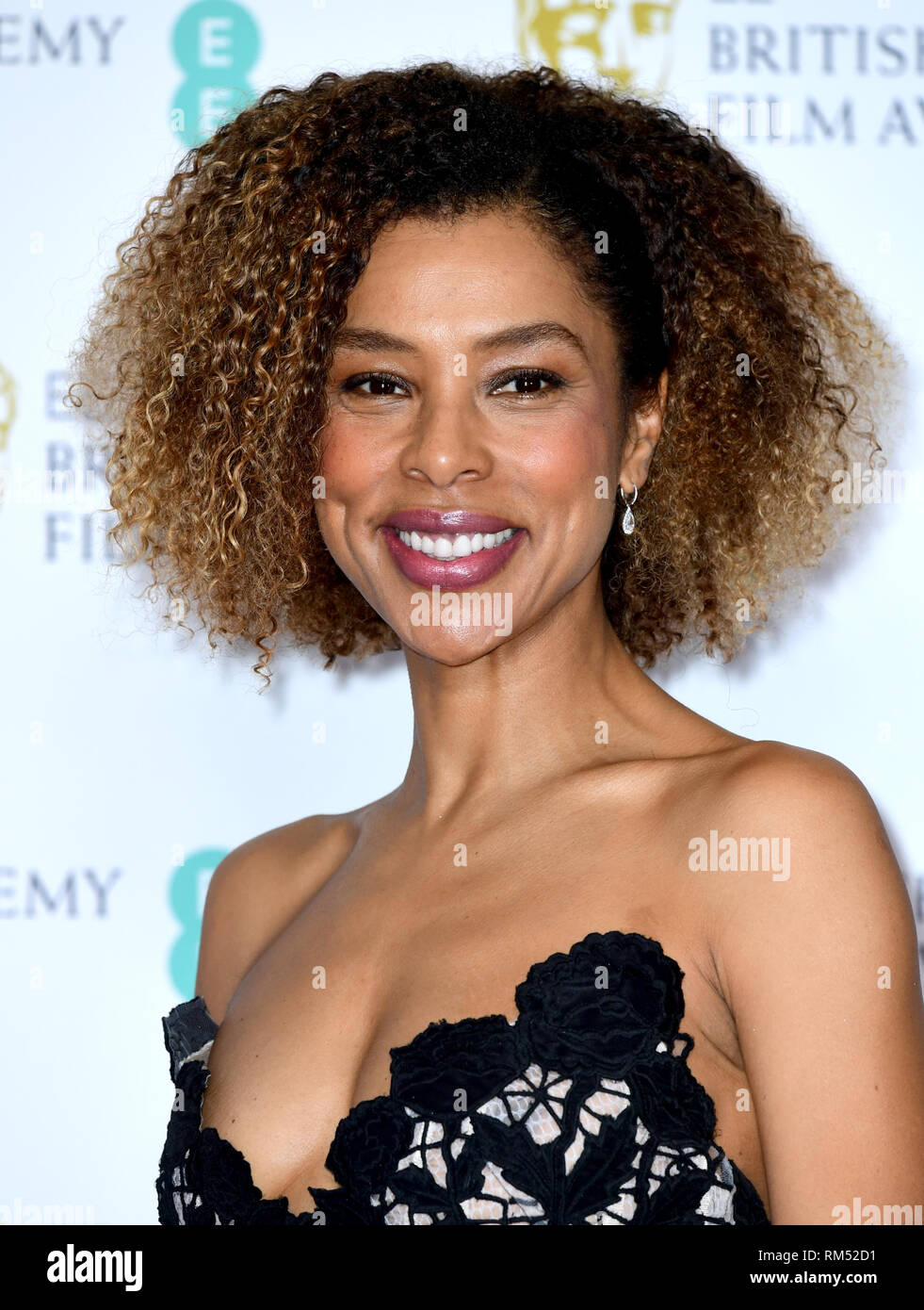 Sophie Okonedo in the press room at the 72nd British Academy Film Awards held at the Royal Albert Hall, Kensington Gore, Kensington, London. Stock Photo